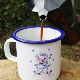 Produkt - Emaille Tasse Schwein