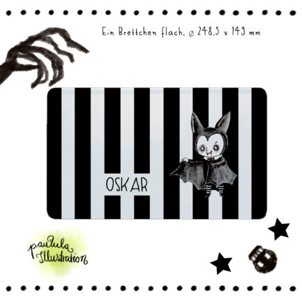 Halloween-Geschirr-Set personalisiert Vampir, Melamin – Bild 5